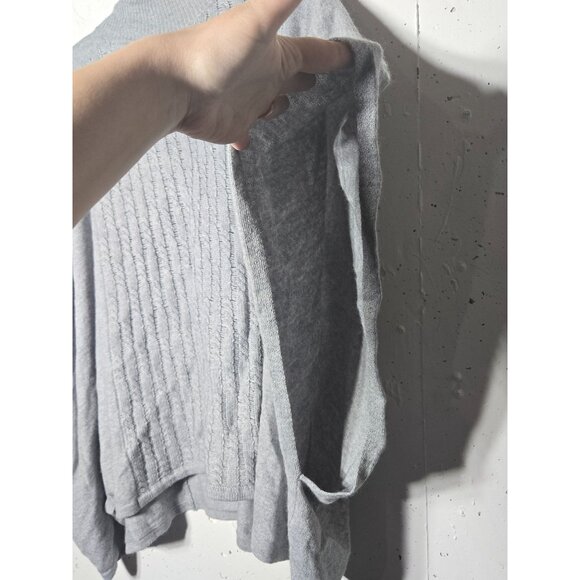 Susana Monaco Womens Gray Wool Blend Mock Neck Poncho Sweater One Size O/S Soft - Picture 3 of 9